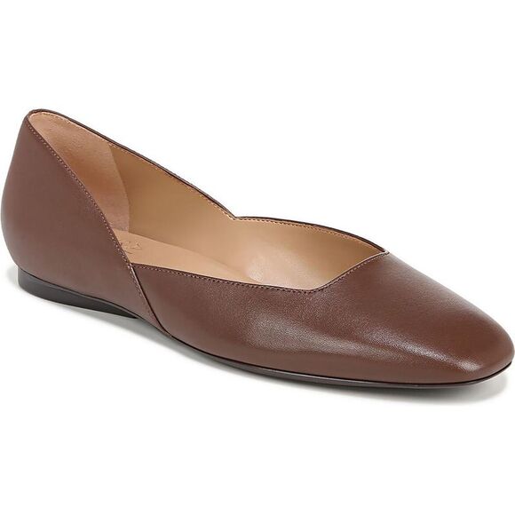 Naturalizer Womens Cody Brown Leather Slip On Ballet Flats Shoes New - Picture 1 of 3
